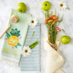 Design Imports Sweet Pineapple Embellished Dishtowel Set/3 -Design Imports GUEST aa207f86 97af 4b4f 9eea 062798abe4b6