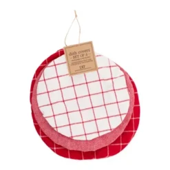 Design Imports Reusable Cotton Dish Covers Set/3, Red Cider -Design Imports GUEST aa83021e 3bd2 4830 9e49 2aee6cdd7489