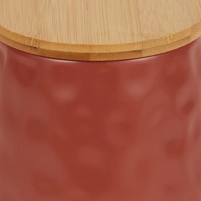 Design Imports Cinnamon Matte Dimple Texture Ceramic Canister Set/2 8 Design Imports Cinnamon Matte Dimple Texture Ceramic Canister Set/2 - Image 8