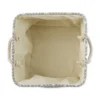 Design Imports Polyester Bin Herringbone Gray Square 13X13X13