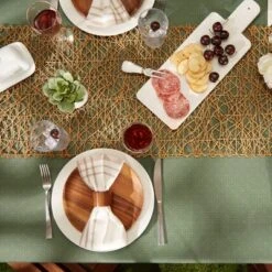 Design Imports Artichoke Tonal Lattice Print Outdoor Tablecloth 60X120 -Design Imports GUEST aaead4e5 e2bb 481c b07b 3325ec3a6726