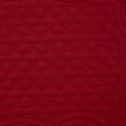 DII Quilted Farmhouse Placemat Set, Cranberry, 13x18"