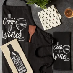Design Imports Printed Chef Apron Cook For Wine -Design Imports GUEST aba3a0b2 ca3c 4e7a 8a13 b8ac3165442c