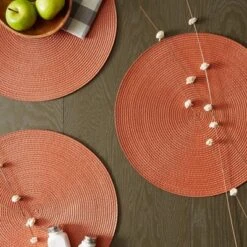 DII Solid Woven Placemat Set 6 Piece, Spice, 15" Dia 11 DII Solid Woven Placemat Set 6 Piece, Spice, 15" Dia -Design Imports GUEST abf7fe9c c8b8 455f 8770 7c4d60dd4ce2