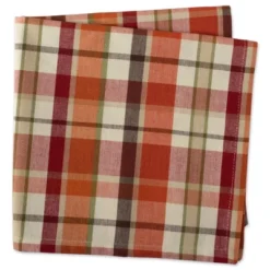 Design Imports Pumpkin Spice Plaid Napkin (Set Of 6) -Design Imports GUEST ac4c80d0 947e 4c6a ab71 d4fbbb757b2f