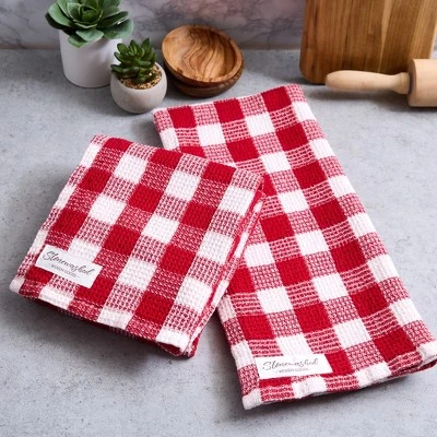 Design Imports Washed Waffle Dishtowel Set/2, Wild Dove 2 Design Imports Washed Waffle Dishtowel Set/2, Wild Dove - Image 2