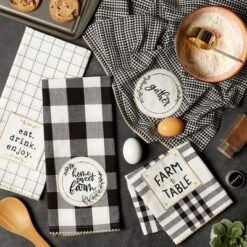 Design Imports Farm To Table Embellished Dishtowel Set/4 -Design Imports GUEST aca568e0 b5e1 4f4f b480 eff247ac4788