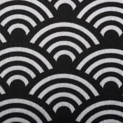 Polyester Cube Waves Black Square 13x13x13 -Design Imports GUEST aceb5004 b409 4dd2 afd5 6835349b17ed