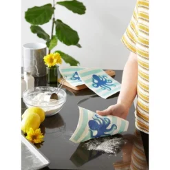 Design Imports Swedish Dishcloth Set/3, Reusable & Absorbent, Octopus -Design Imports GUEST ad41e5ad fe84 4153 abe8 29b936cfe3d3