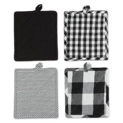 Design Imports Black/White Asst Potholder Set/4 -Design Imports GUEST ad4c8189 88e9 4e1e b4ed 8d0ce1d94d5f