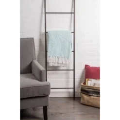 50"x60" Mini Diamond Throw Blanket Aqua - Design Imports -Design Imports GUEST ad79b7ae 5d5f 409b aa76 5d931f44cbd1