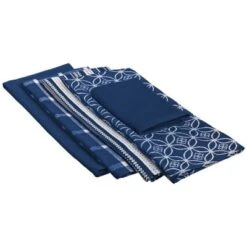 5pk Kitchen Towel & Dishcloth Set Nautical - Design Imports: Absorbent Cotton, Quick-Dry, Hand Washable -Design Imports GUEST adbc25d9 27a8 4cdd a291 ccc18a27cc87