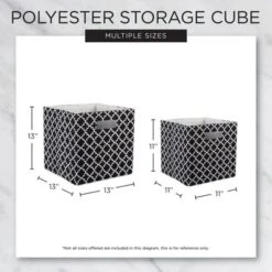 Design Imports Polyester Cube Stripe Stone Square 13X13X13 -Design Imports GUEST ae171274 0afc 42fa b138 66ed94d87251