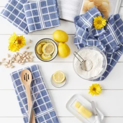 Design Imports Stonewash Blue/White Windowpane Terry Dishtowel Set/4 9 Design Imports Stonewash Blue/White Windowpane Terry Dishtowel Set/4 -Design Imports GUEST ae53df5e 8091 4cec 9c10 cc1b900798c4