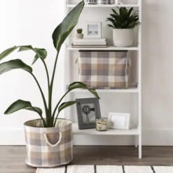 Design Imports Polyester Bin Tri Color Stone Rectangle Medium 16X10X12 -Design Imports GUEST ae9eacca b9d7 4364 a681 7cdf2e6c6c55