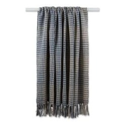 50"x60" Houndstooth Plaid Throw Blanket - Design Imports