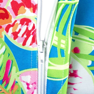 Design Imports Summer Floral Outdoor Tablecloth With Zipper 60 Round 3 Design Imports Summer Floral Outdoor Tablecloth With Zipper 60 Round - Image 3