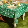 Design Imports Banana Leaf Outdoor Tablecloth 60 Round