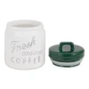 Design Imports Dark Green Ceramic Jar Canister Set/3