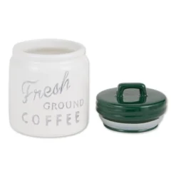Design Imports Dark Green Ceramic Jar Canister Set/3