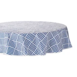 Design Imports Navy Grid Vinyl Tablecloth 70 Round -Design Imports GUEST b09a08c9 c8c9 4520 af27 d91973e91666