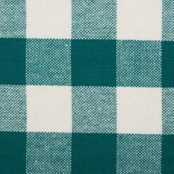 Design Imports Teal Heavyweight Check Fringed Placemat Set/6 -Design Imports GUEST b12ddc86 6fe1 4c90 9e41 3222fe61b089