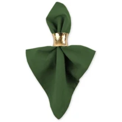 DII Hammered Gold Napkin Ring Set 12 Piece