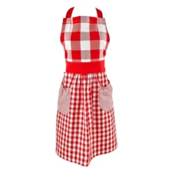 Design Imports Red/White Gingham Apron -Design Imports GUEST b1c45ad2 1da4 4a42 8d51 05011ef644d5
