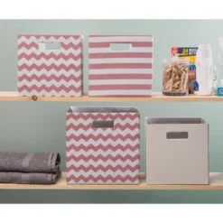 Polyester Cube Chevron Rose Square 13x13x13 21 Polyester Cube Chevron Rose Square 13x13x13 -Design Imports GUEST b1c4baba 7790 4c99 a8b0 c225ef15a68b