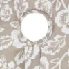 Design Imports Stone Floral Print Outdoor Tablecloth With Zipper 60 Round