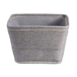 Design Imports Poly Bin Zig-Zag Stitch Variegated Gray Trapezoid 12X10X8 Set/2 -Design Imports GUEST b3006c17 688a 418f 8c5e 08fd125e75ce