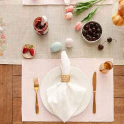 Design Imports Chintz Rose Dobby Dots Rib Placemat Set/6 -Design Imports GUEST b3d5ccfe ef4b 4c29 b5e0 a84a1395962e