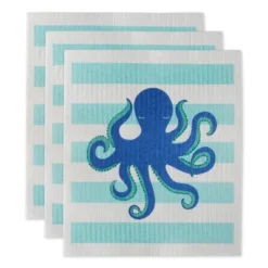 Design Imports Swedish Dishcloth Set/3, Reusable & Absorbent, Octopus -Design Imports GUEST b405ffeb 0f1f 4eac 9cf0 9abd179b9cea