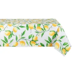 Design Imports Lemon Bliss Print Outdoor Tablecloth 60X120 -Design Imports GUEST b46f705d 6d73 4993 8294 7349b98f6a8a