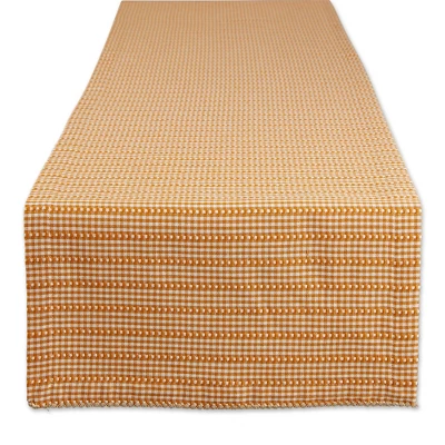 Design Imports Gingham Check Table Runner, Pumpkin Spice, 14X108" 8 Design Imports Gingham Check Table Runner, Pumpkin Spice, 14X108" - Image 8