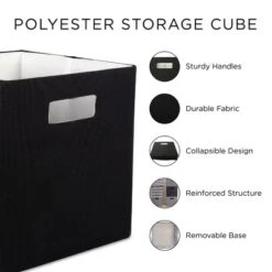 Design Imports Polyester Cube Solid Bark Brown Square 13X13X13 -Design Imports GUEST b4b48f1b f5ae 48c8 b842 dc94e0aac0b1 33