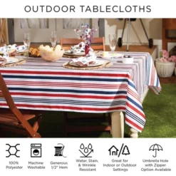 Design Imports Storm Blue Tonal Lattice Print Outdoor Tablecloth 60X84 -Design Imports GUEST b4e3d742 6b48 464d 870f f6082dcd2b23 42