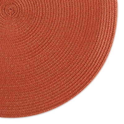 DII Solid Woven Placemat Set 6 Piece, Spice, 15" Dia 2 DII Solid Woven Placemat Set 6 Piece, Spice, 15" Dia - Image 2