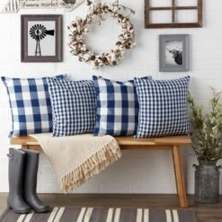 4pk 18"x18" Gingham Buffalo Check Assorted Square Throw Pillow Covers Navy/Off White - Design Imports 10 4pk 18"x18" Gingham Buffalo Check Assorted Square Throw Pillow Covers Navy/Off White - Design Imports -Design Imports GUEST b5b97908 09e4 4631 9550 a1c5210aa598
