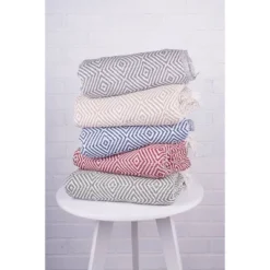 50"x60" Diamond Geometric Throw Blanket French Blue - Design Imports -Design Imports GUEST b5e9f619 24fc 4a2e b380 74bfac71d92f 1