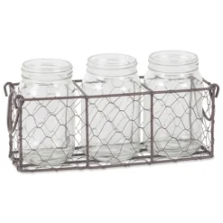 Design Imports Rustic Bronze Chicken Wire Flatware Caddy With Clear Jars 9 Design Imports Rustic Bronze Chicken Wire Flatware Caddy With Clear Jars -Design Imports GUEST b76e4453 3f86 4507 b13d 7712fc3b5e25