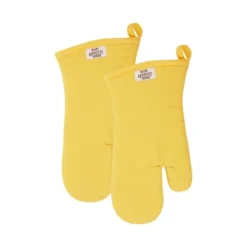 Design Imports Chino Oven Mitt Set/2, Yarrow Yellow -Design Imports GUEST b79ba174 48d5 4116 be54 7b2e0a22a42c