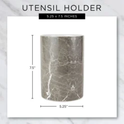 Design Imports Black Marble Ceramic Utensil Holder -Design Imports GUEST b80cccfb 9fcd 44d3 b24a 3fd98a829d4d