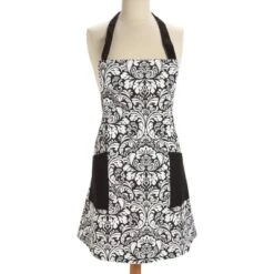 Design Imports Damask 2 Pocket Printed Apron Black 12 Design Imports Damask 2 Pocket Printed Apron Black -Design Imports GUEST b91f18ad ca35 4fa4 a98b 50b6047eb149