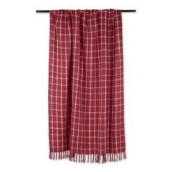 50"x60" Checked Plaid Throw Blanket - Design Imports -Design Imports GUEST ba7a8c4d 8ed0 4642 9252 127c8a783787
