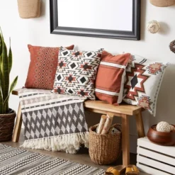 4pk 18"x18" Aztec Printed Square Throw Pillow Covers Clay - Design Imports 19 4pk 18"x18" Aztec Printed Square Throw Pillow Covers Clay - Design Imports -Design Imports GUEST ba8efe8f e37d 43c6 8e17 40c15e108244