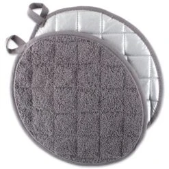 Design Imports Gray Terry Oval Potholder Set/2 -Design Imports GUEST bae33f61 9258 433b 879f 9a8af71d5341
