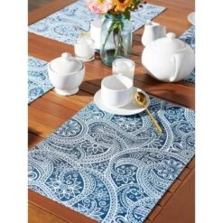 Design Imports Blue Paisley Print Outdoor Placemat Set/6 14 Design Imports Blue Paisley Print Outdoor Placemat Set/6 -Design Imports GUEST bb5f95cc 3ced 4d11 904d 05aae408fbd1
