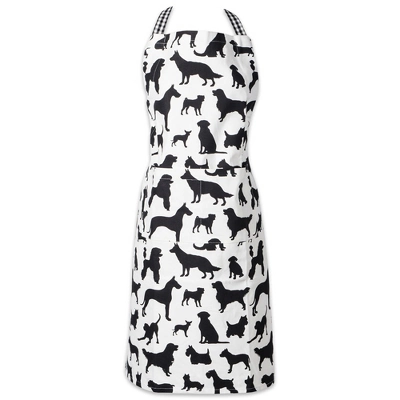 Design Imports Dog Print Chef Apron, Black/White 4 Design Imports Dog Print Chef Apron, Black/White - Image 4
