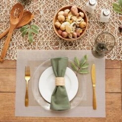 Design Imports Stone Pvc Doubleframe Placemat Set/6 -Design Imports GUEST bc99a896 a286 40d2 8834 1875a44e8379